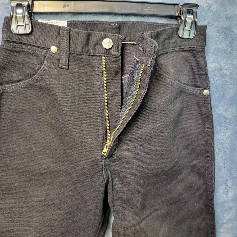 Wrangler Cowboy Cut Slim‎ Fit Jeans Mens 3 x 32 Black Denim NWT Made in USA